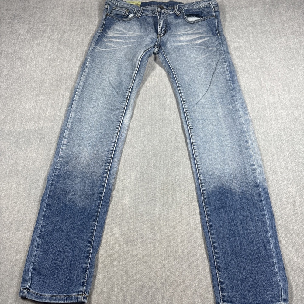 Machine Nouvelle Mode Skinny Jeans Blue Medium Wash Low Rise Size 32 46